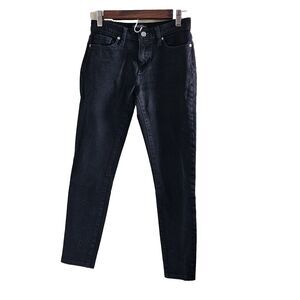 Banana Republic Premium Denim Jeans Womens Skinny Mid Rise Black 25 waist